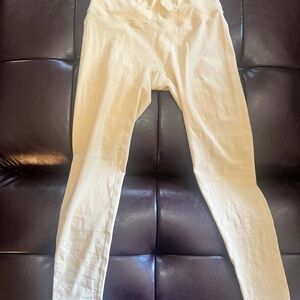First health yellow Cream Leggings